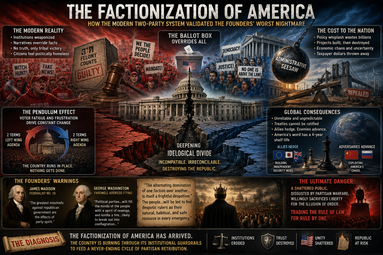 The Factionization of America: How the Modern Two-Party System Validated the Founders’ Worst Nightmare
