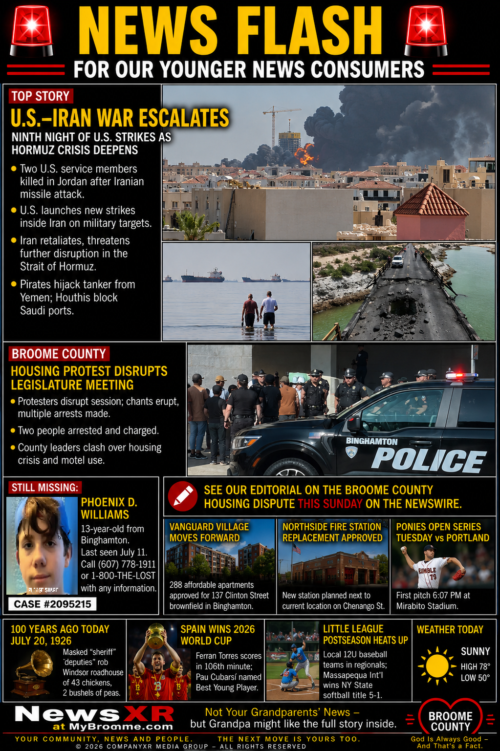 MYBROOME NOW – Monday, July 20, 2026