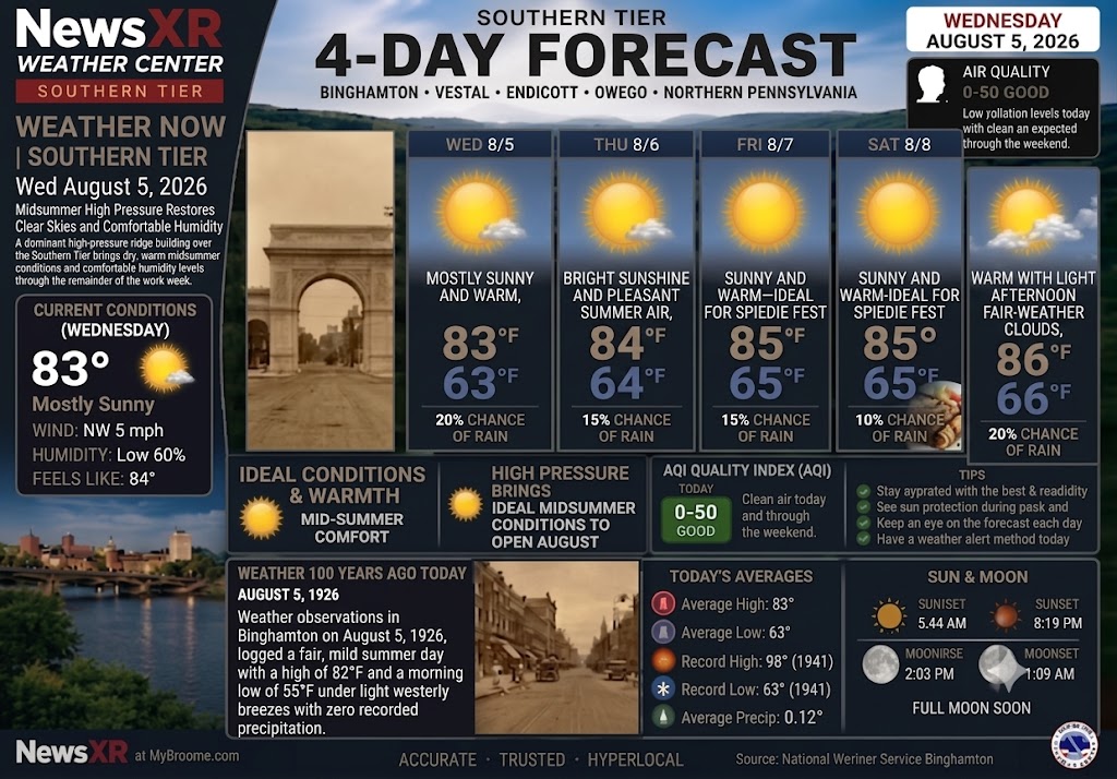WEATHER NOW – Wednesday, August 5, 2026